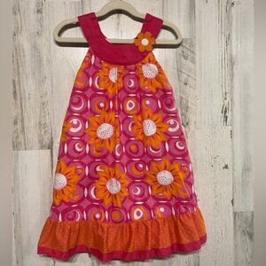 Penelope Mack Pink Orange Sleeveless Summer Dress 6